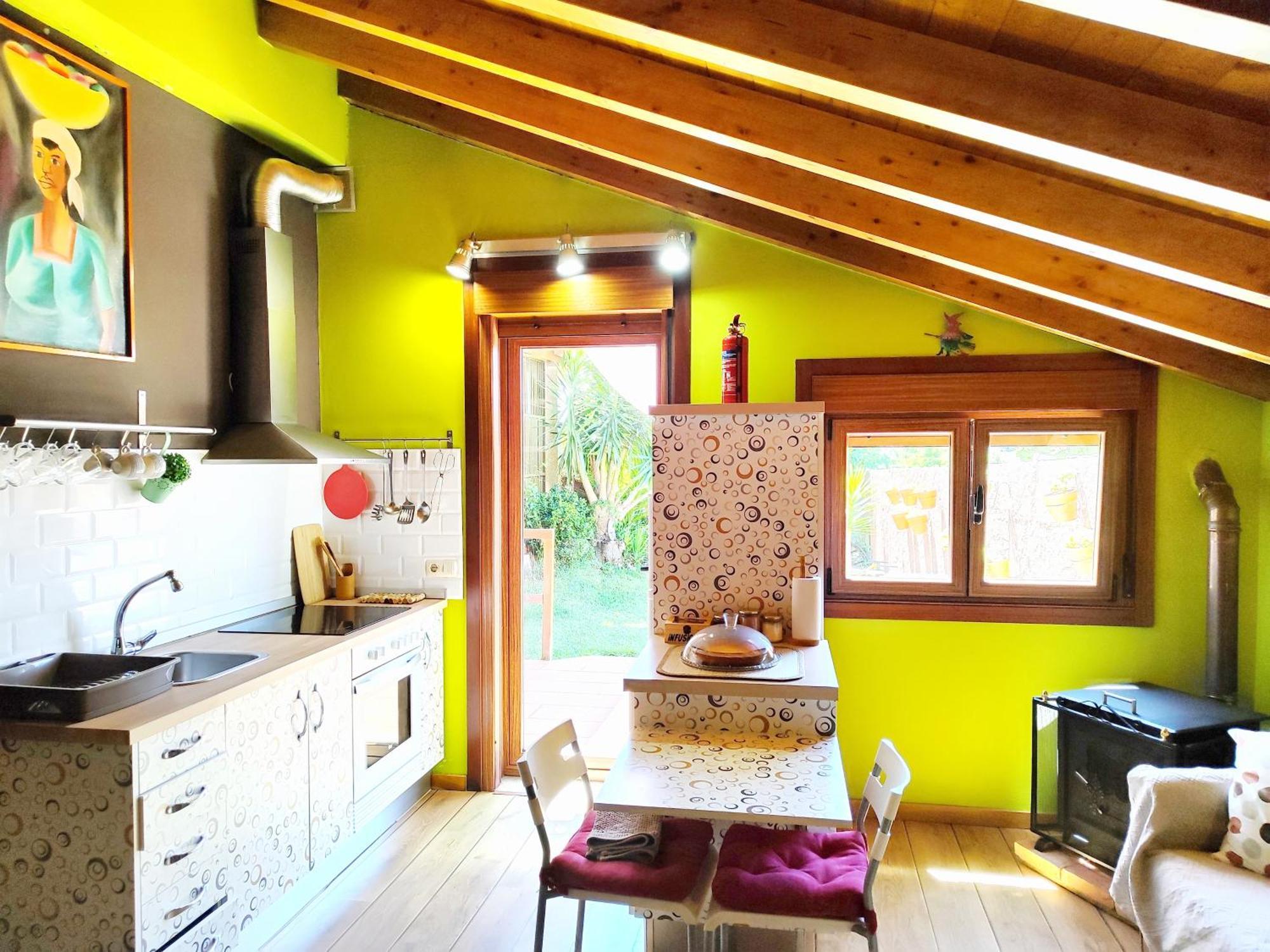 Tranquila Casita De Invitados En Vigo Con Chimenea Eksteriør billede